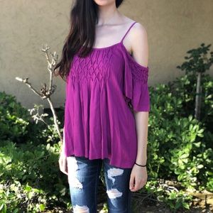 orchid cold shoulder top